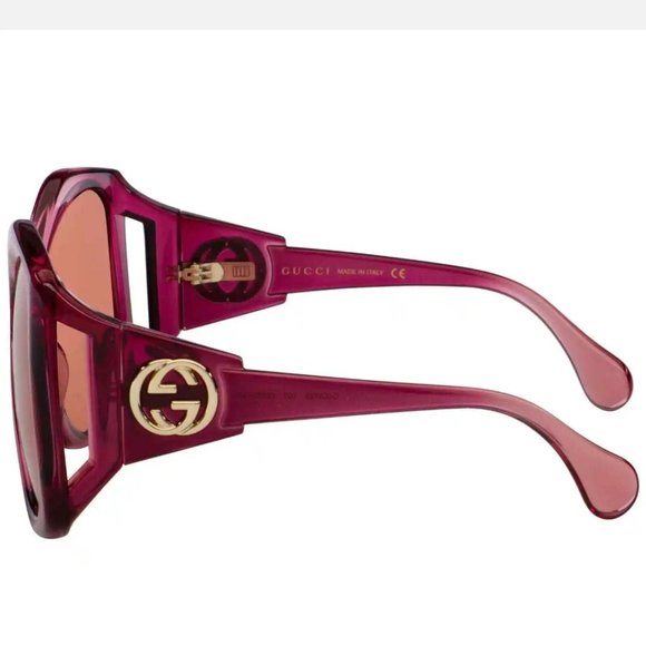 NEW GUCCI GG0875S 003 WOMEN SUNGLASSES BURGUNDY GUCCI main image 4